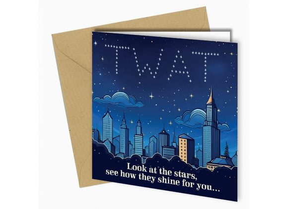 RUDE Stars Greeting Card by Close to the Bone