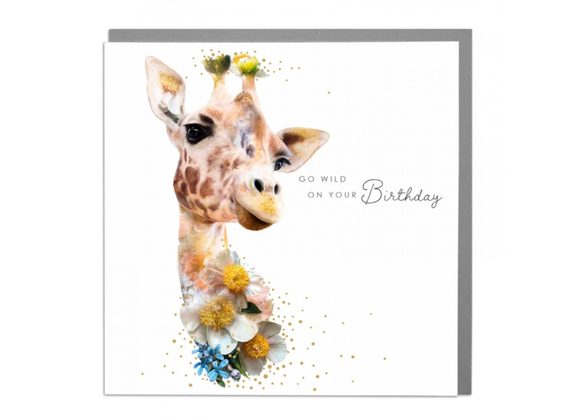 Giraffe - Birthday greeting card by Lola Design