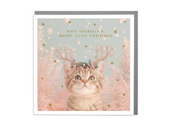 Kitten - Merry Little Christmas card by Lola Design