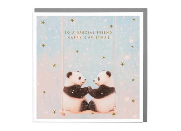 Pandas - Special Friend Christmas card by Lola Design