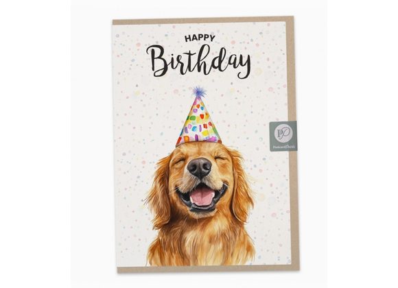 Golden Retriever Card by Postcard Prints