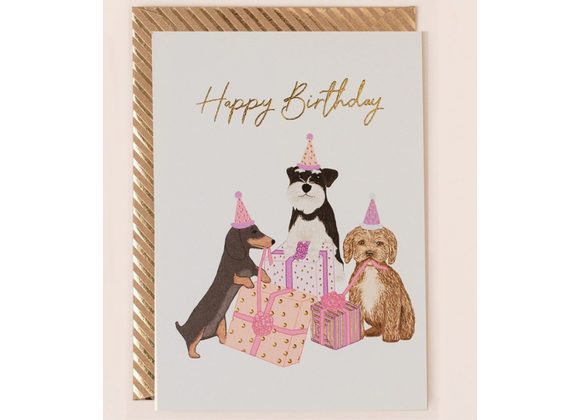 Dogs and Presents - Birthday Card by Apple & Clover 