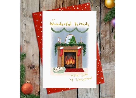 to Wonderful Friends, Christmas Card by Dandelion