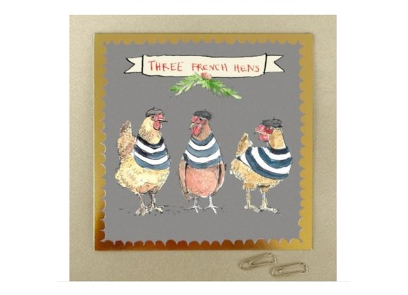 Three French Hens, card by Poet and Painter