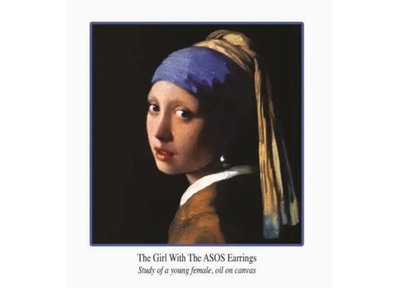 The girl with the ASOS Earrings, card by Emotional Rescue