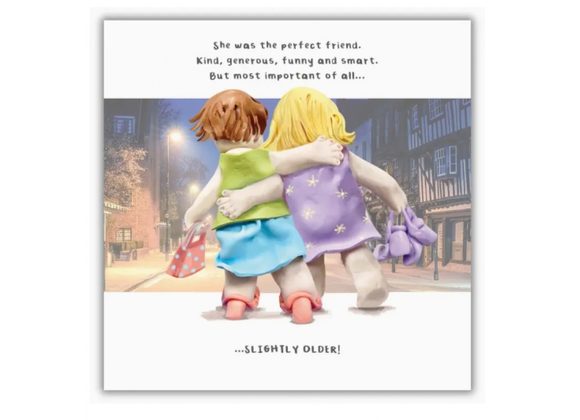 Ladies Walking At Night Birthday Card by Emotional Rescue
