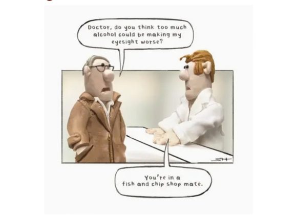 Doctor, do you think too much alcohol..., Card by Emotional Rescue