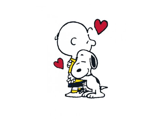 Peanuts Snoopy & Charlie Brown Hug, Card by Danilo