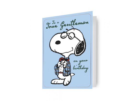 To a true gentleman Snoopy Birthday Card by Danilo