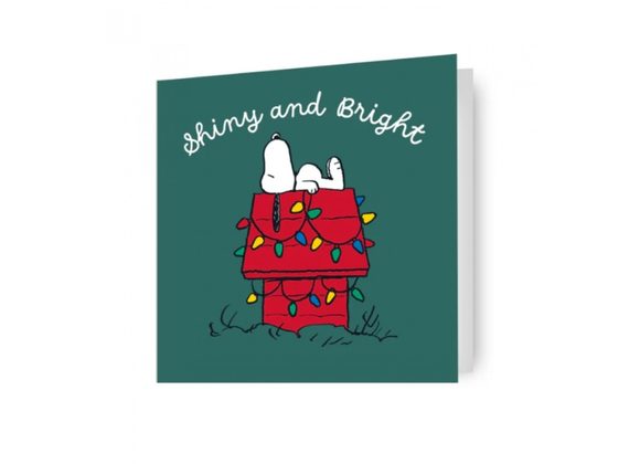 Shiny & Bright Peanuts Christmas Card by Danilo