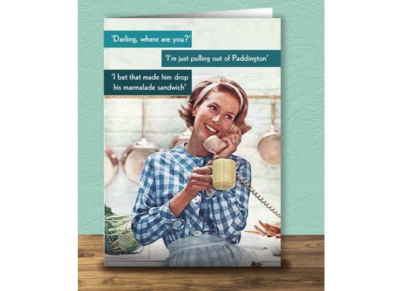 Just Pulling Out Of Paddington, Card by Quitting Hollywood