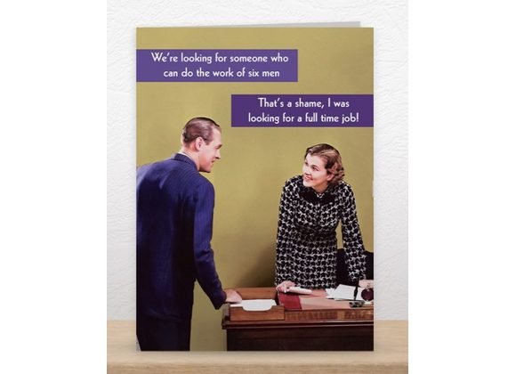 Looking For A Full Time Job! Card by Quitting Hollywood