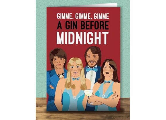 Gimme A Gin Before Midnight Card by Quitting Hollywood