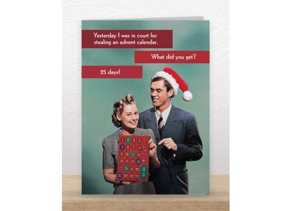 Advent Calendar Theft, Christmas Card by Quitting Hollywood