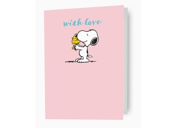 Peanuts Snoopy 'with Love' Blank Card by Danilo
