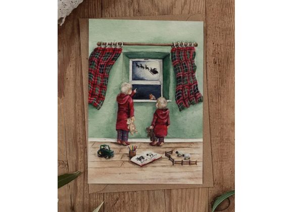 A Sleepless Night, Christmas card by Brooke Marie