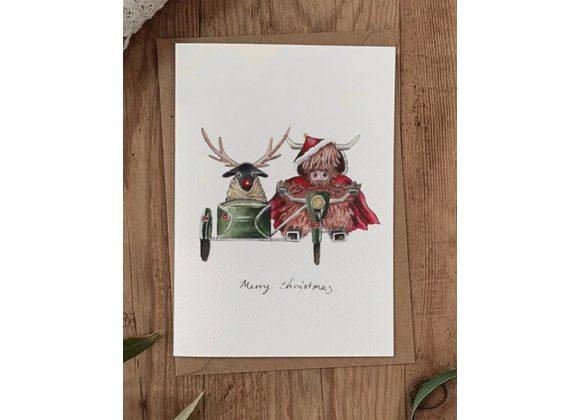 Mad Christmas Eve Dash, Christmas card by Brooke Marie