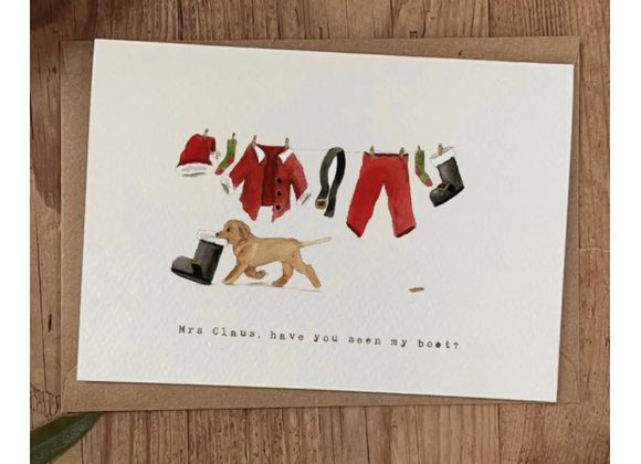 Have you seen my boot? Christmas card by Brooke Marie
