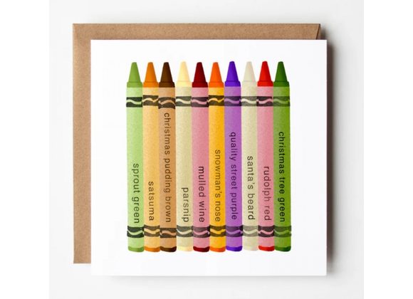Christmas Crayons, Card by Design Smith Studio