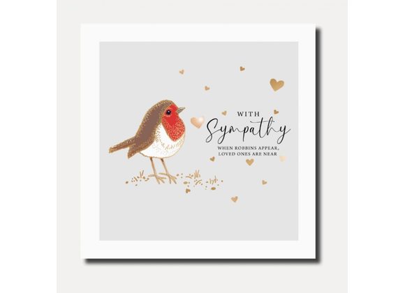 With Sympathy - When robins appear ..., Card by Marina B