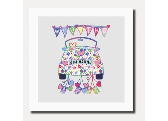 Just Married Wedding Bunting, Card by Marina B