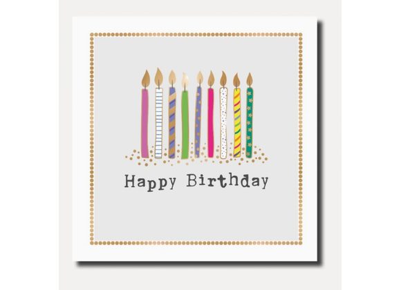 Colourful Candles Happy Birthday, Card by Marina B