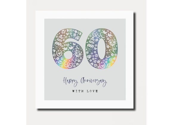 60th Diamond Anniversary Card by Marina B