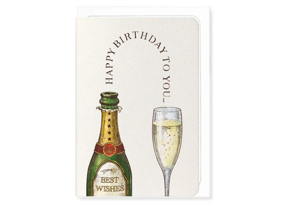 Happy Birthday Champagne, Card by Ezen Designs