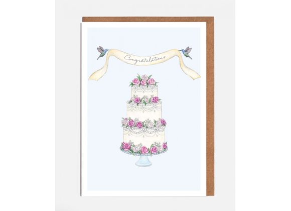 Wedding Cake Congratulations Card by Lottie Murphy