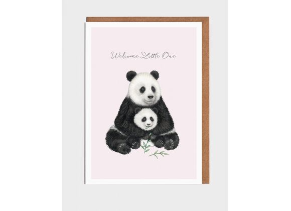 panda New Baby Card by Lottie Murphy