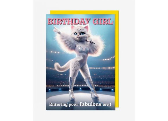 Singing Cat - Birthday Card by Pigment