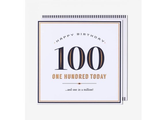 100th Birthday Card by Pigment