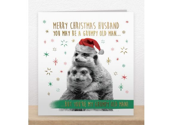 Merry Christmas Grumpy Old Man Husband Card