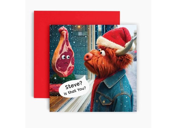 Cow versus Steak - Christmas Card
