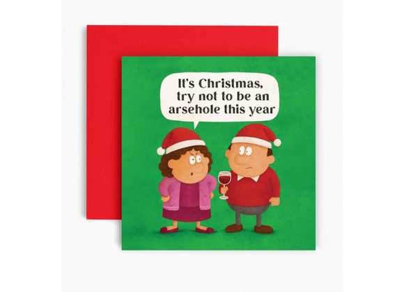 Don't Be an a**e Funny Christmas Card
