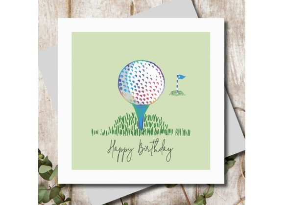 Birthday Golf, Birthday Card by Marina B