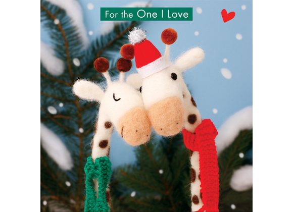 For the One I Love, Christmas Card by Desito (Giraffes)