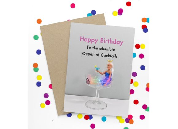 Queen of Cocktails - Bold & Bright Card