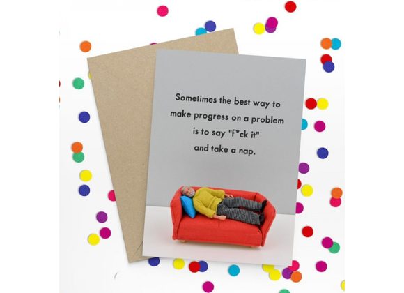 best way to make progress - Bold & Bright Card