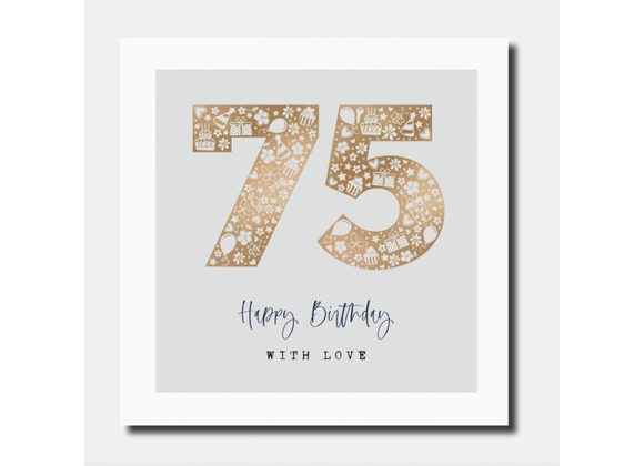 75th Birthday Card by Marina B