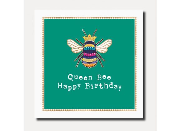 Queen Bee Happy Birthday, Card by Marina B