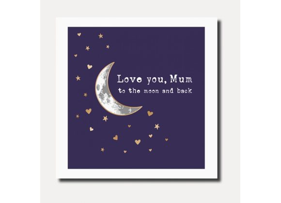 Love you, Mum to the moon back, Mother's Day Card by Marina B