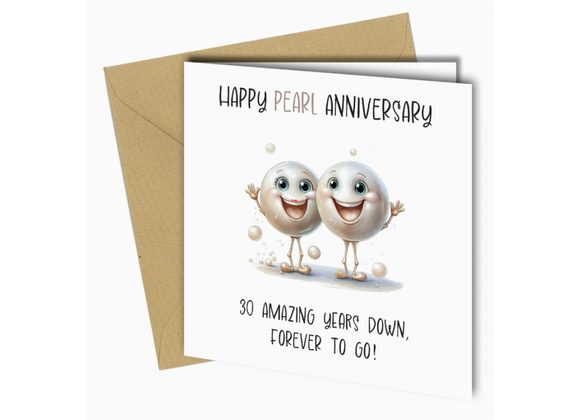 Pearl Anniversary Card by Close to the Bone