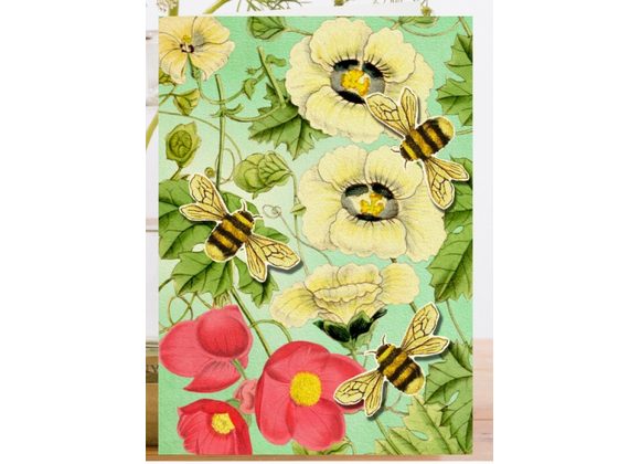 Bee Garden, Pop Up Greeting Card By Madame Treacle