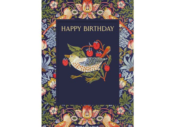 Strawberry Thief, Happy Birthday Card 