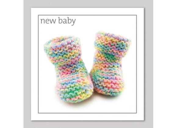Bootees, New Baby Card