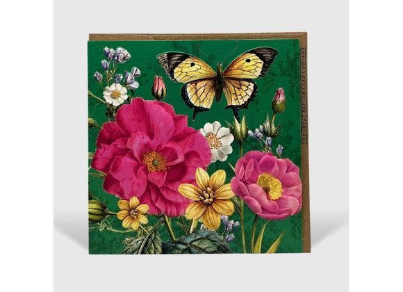 Fuchsia Garden Botanical Card 