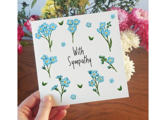 Forget Me Not Sympathy Card