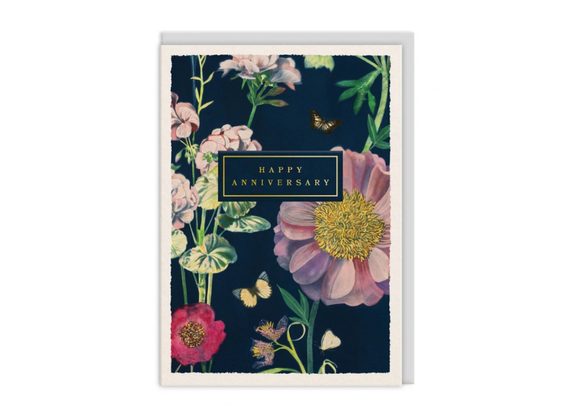 Happy Anniversary Botanical Greeting Card