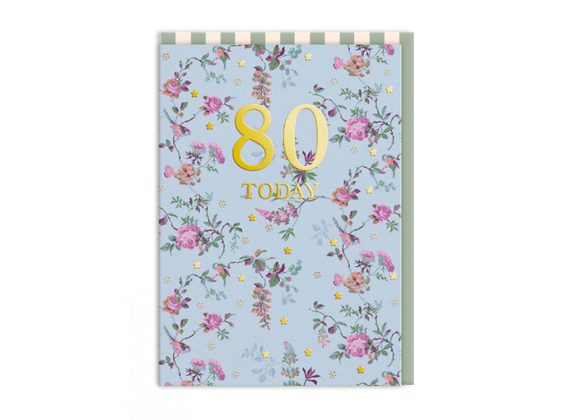 80 Today, Floral Cath Kidston Card